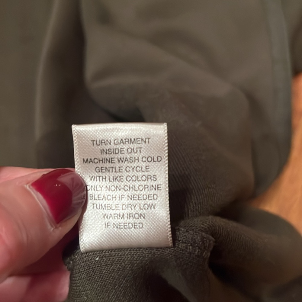 EUC Christopher & Banks olive green for zip cardigan - Picture 14 of 14